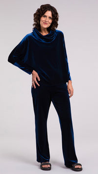 Velvet Nu Cinch Cowl Neck Top, Long Sleeve (Sale)