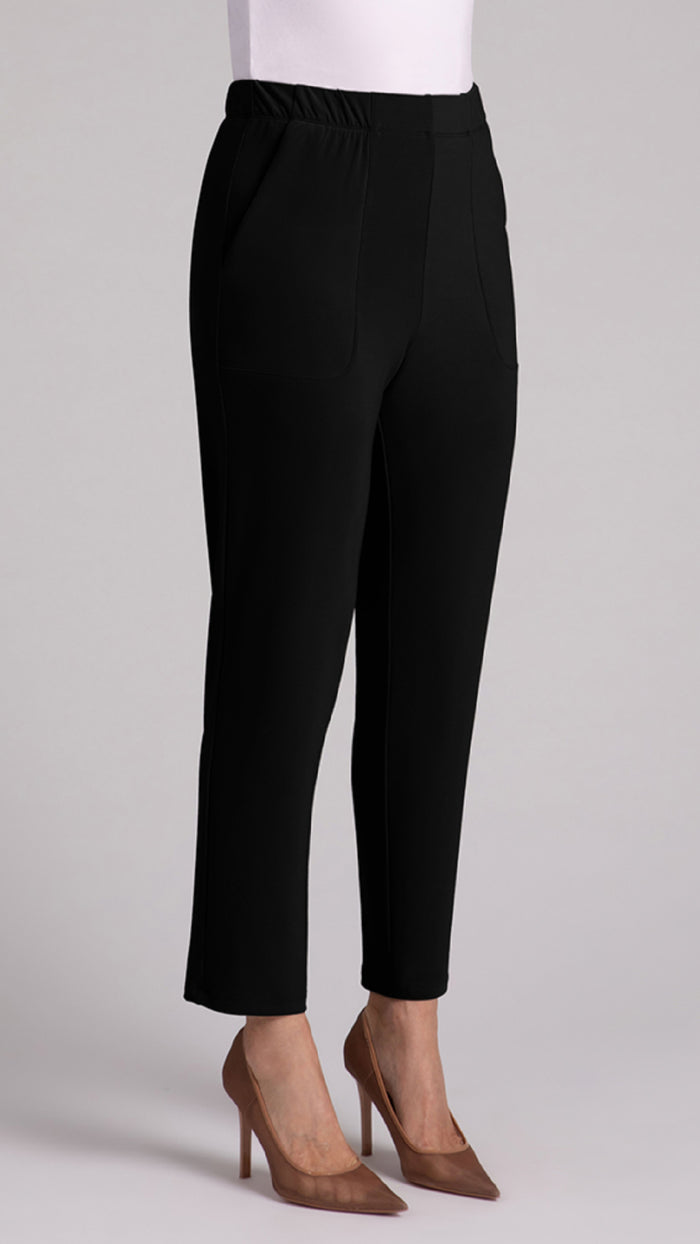 Easy Pull-On Ankle Pant, LT WT Ponte (Sale)