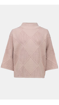 Joseph Ribkoff Textured Sweater Knit Mock Neck Pullover