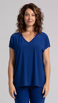 V-Neck Slit Sleeve Top