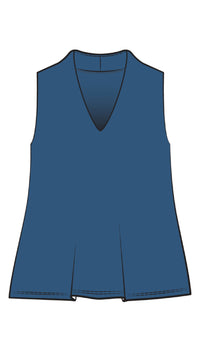 Deep V Trapeze Tank-Solid Colors