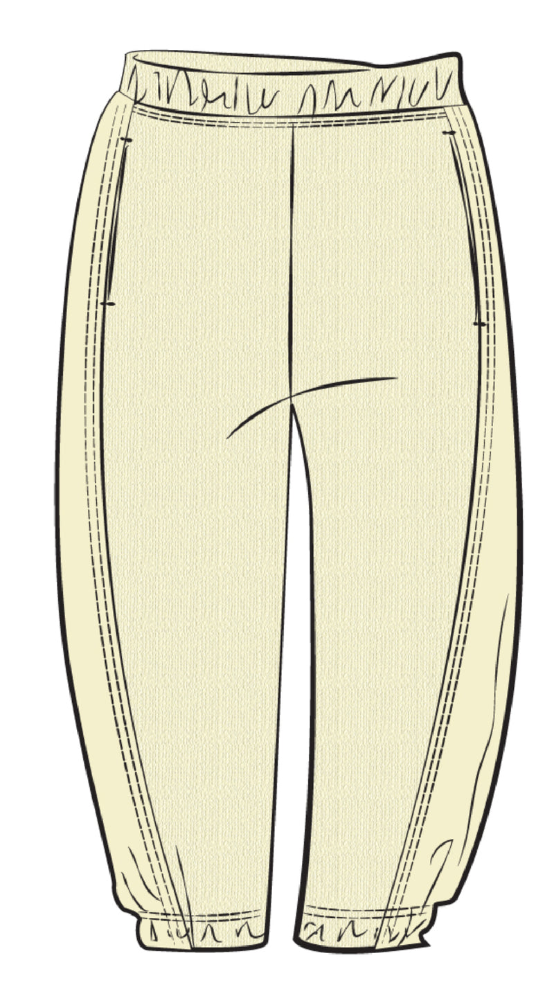 Half Cuff Jogger Pant, Popcorn Waffle
