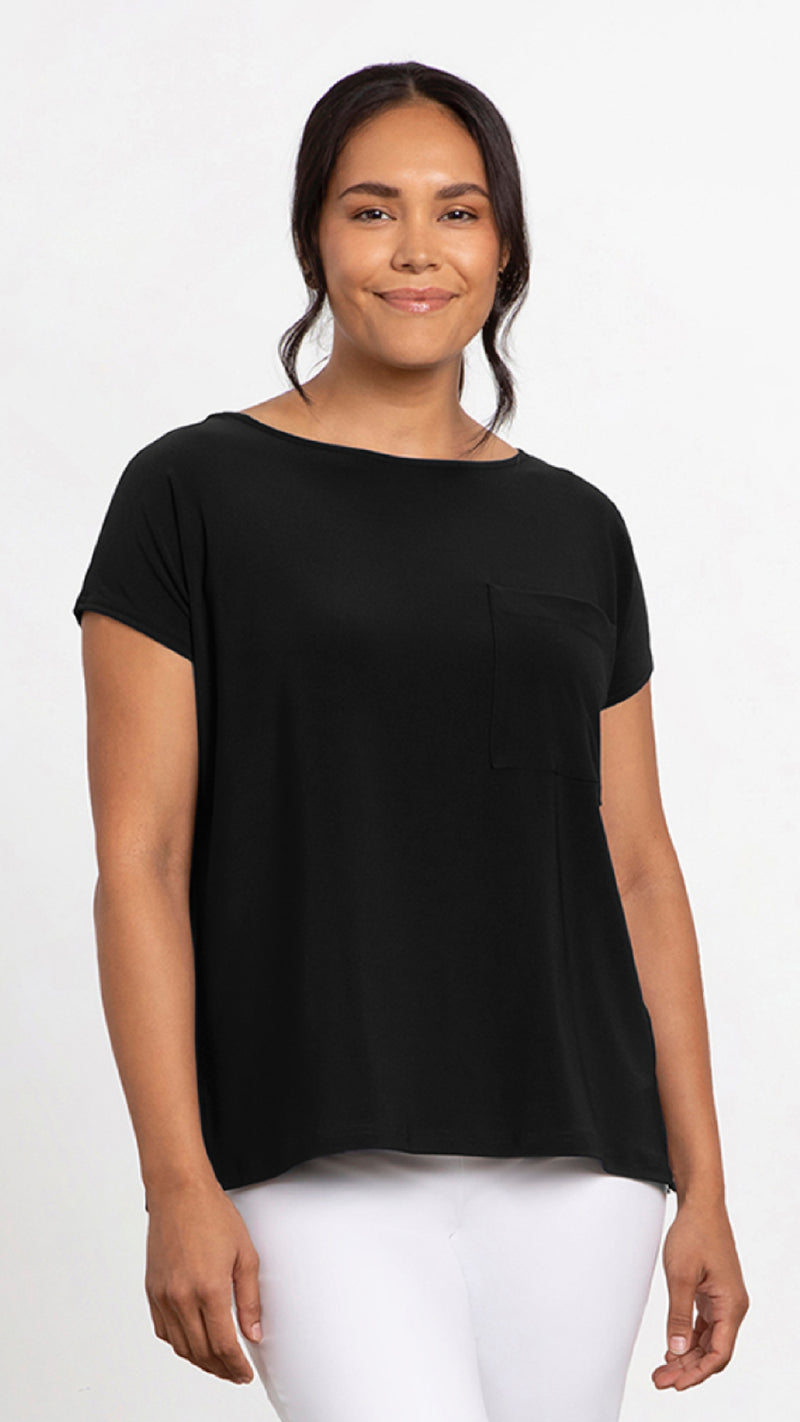 Dolman Pocket Top, Cap Sleeve (selected colours on sale)
