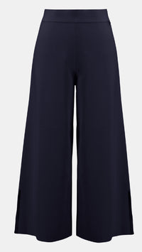 Joseph Ribkoff Viscose Blend Vest with Faux Welt Pockets, Culotte Pants