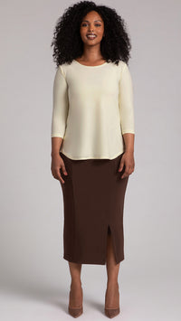 Go To Classic T-Relax, 3/4 Sleeve-Solid Colours