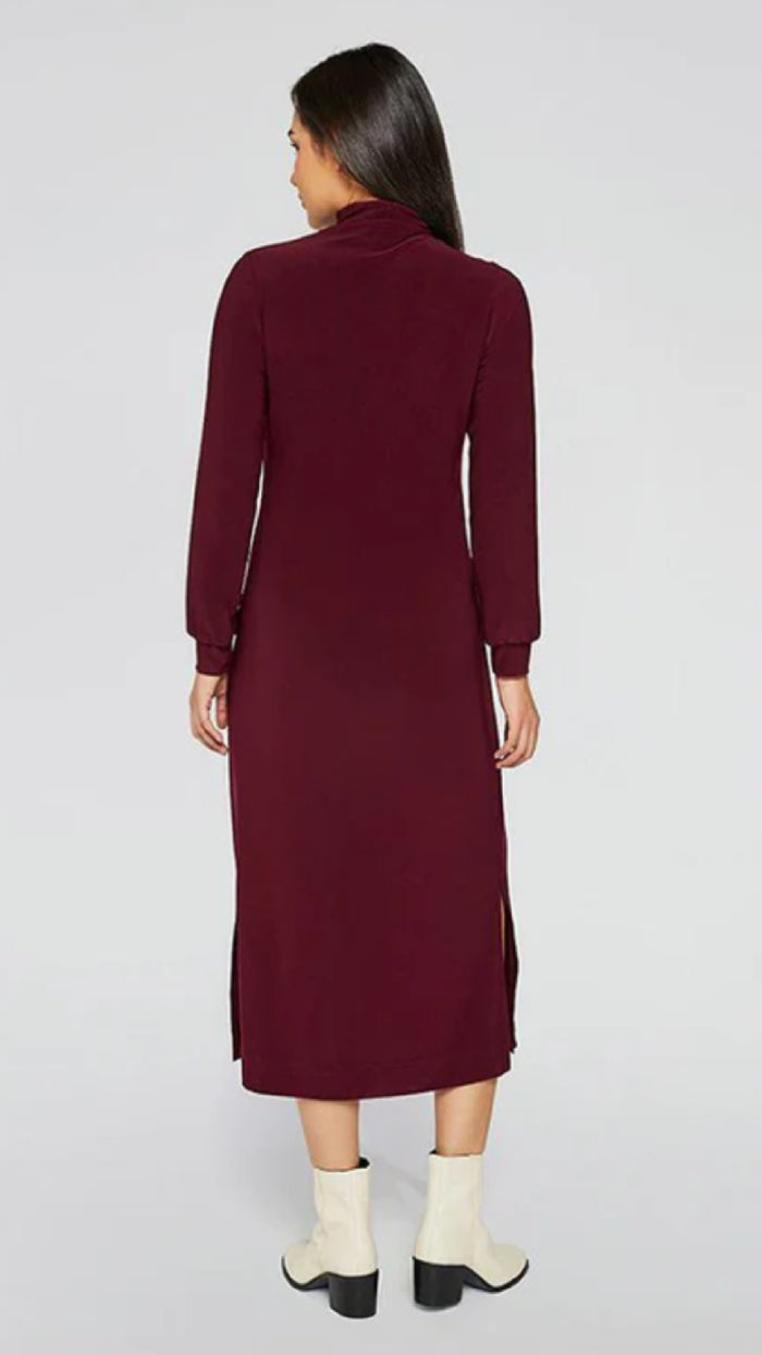 Turtle Neck Gathered Sleeve Dress (Sale)