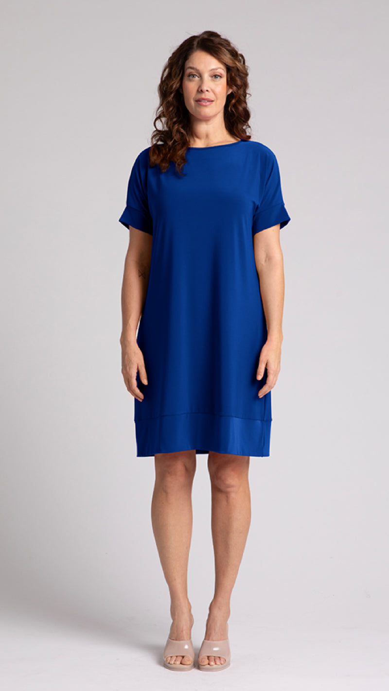 Boat Neck Dress, Short Sleeve