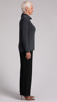 Funnel Neck Top, Long Sleeves (Sale)