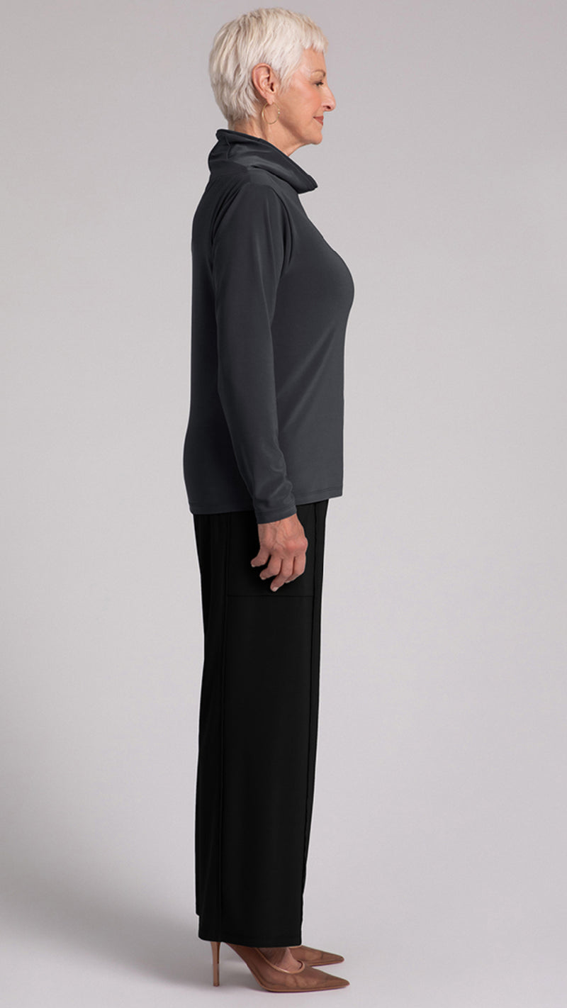 Funnel Neck Top, Long Sleeves (Sale)