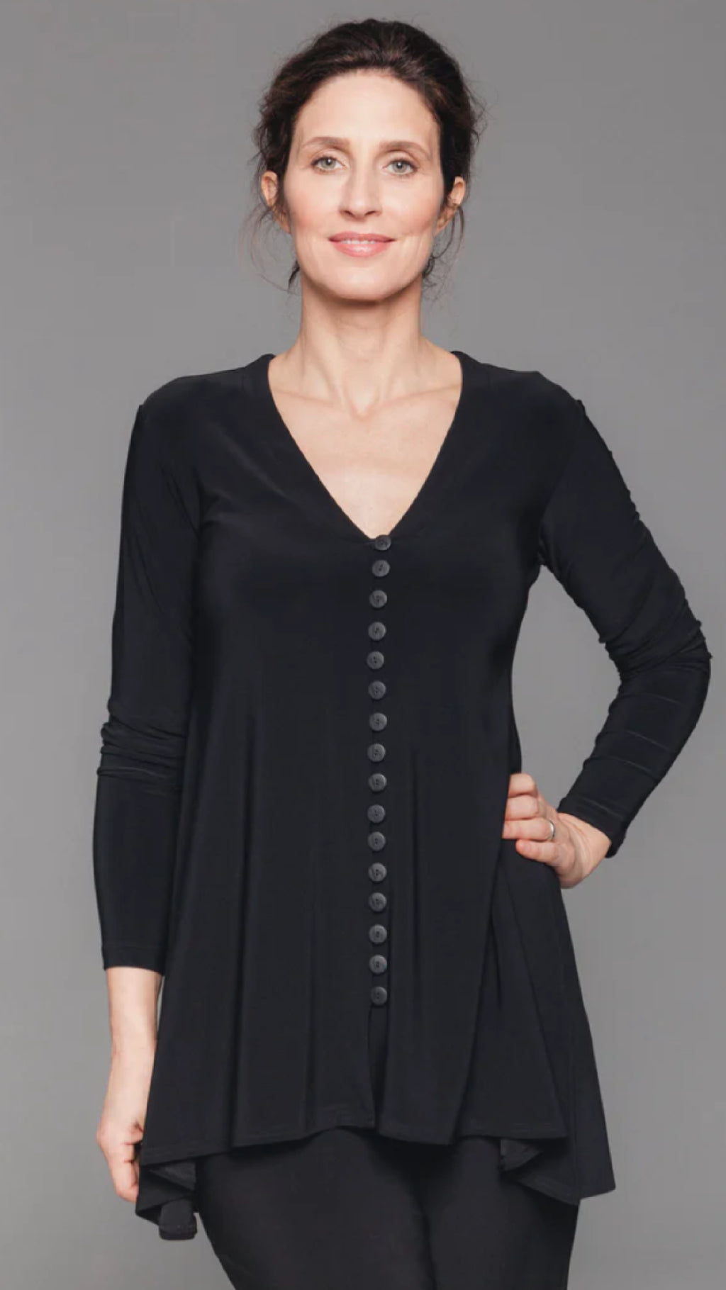 Duo Diva Top, Long Sleeve-Navy (Sale)