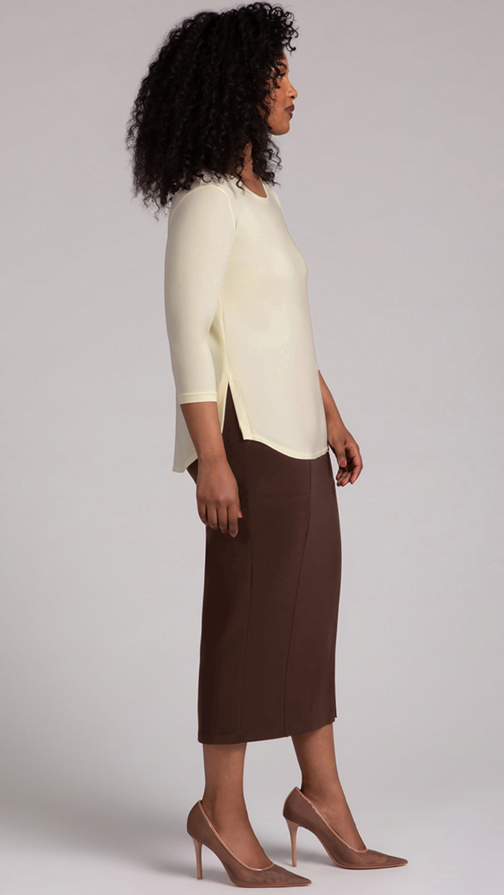 Go To Classic T-Relax, 3/4 Sleeve-Solid Colours