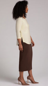 Go To Classic T-Relax, 3/4 Sleeve-Solid Colours