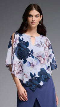 Floral Print Poncho Top