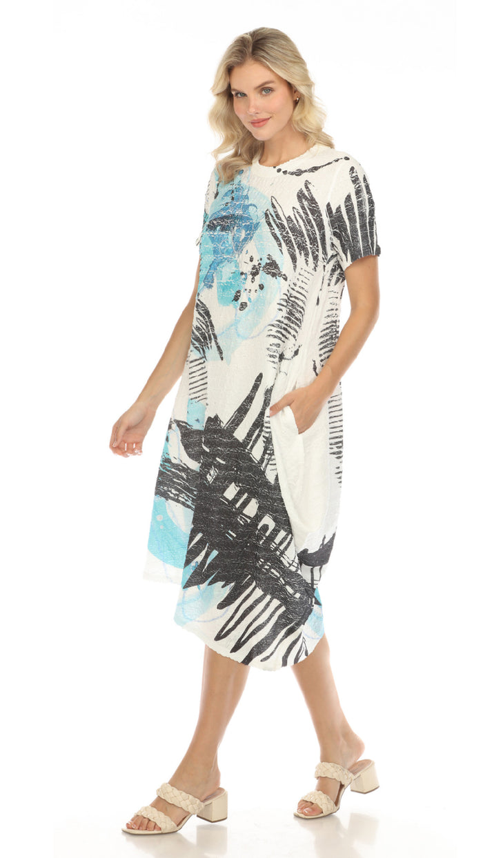 Inoah Short Sleeve Asymetrical Dress