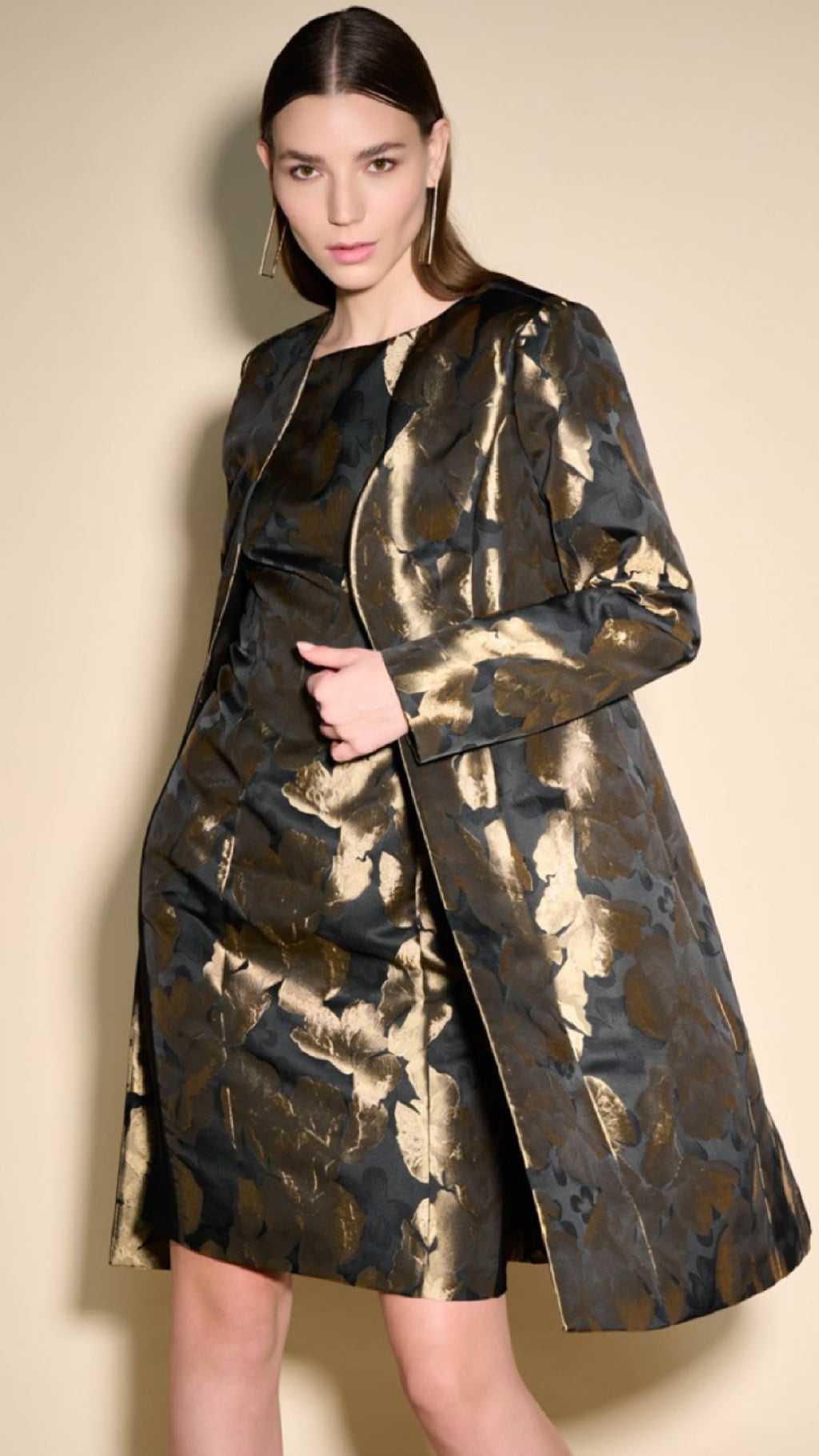 Printed Woven Jacquard Coat