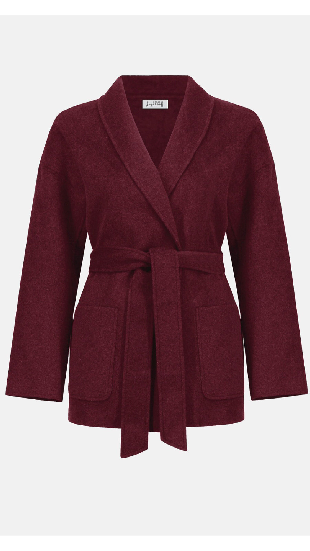 Joseph Ribkoff Wool Blend Belted Coat with Shawl Collar
