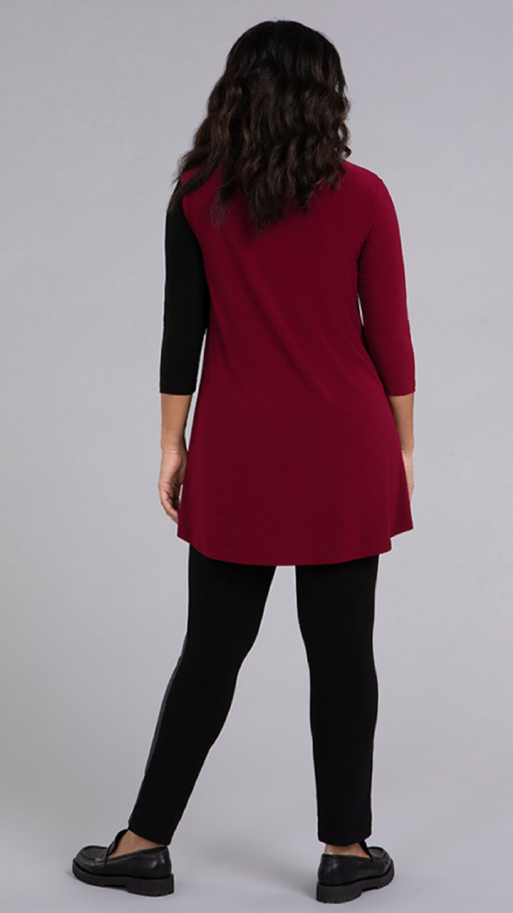 Colour Blocked Patch Pocket Tunic, 3/4 Sleeve (Sale)