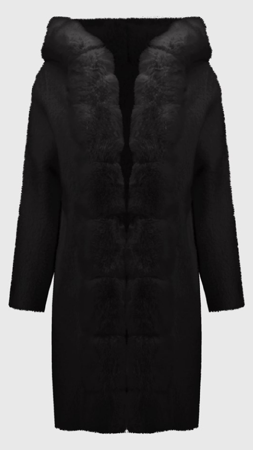 Joseph Ribkoff Sweater Knit And Faux Fur Hooded Coat (Sale)