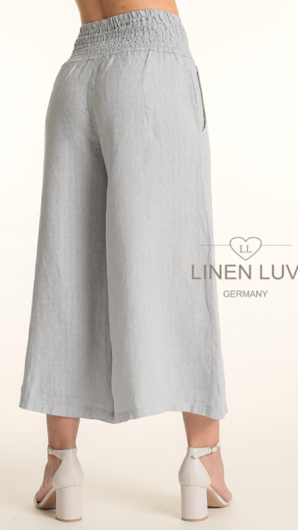 LINEN LUV Linen Pin tuck Blouse and Culotte Pant