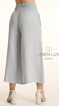 LINEN LUV Linen Pin tuck Blouse and Culotte Pant