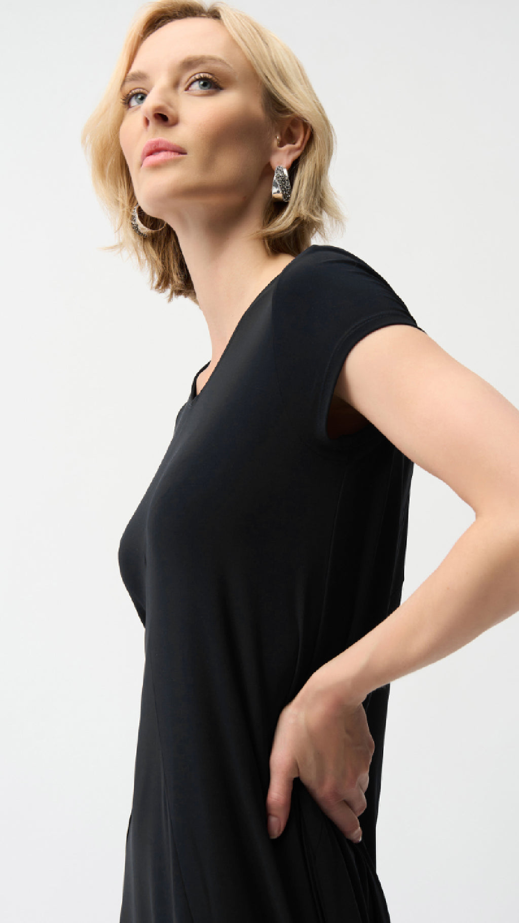 Joseph Ribkoff Silky Knit Cocoon Dress With Scoop Neckline