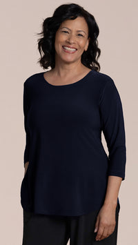 Go To Classic T-Relax, 3/4 Sleeve-Solid Colours