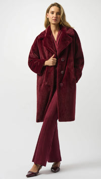 Joseph Ribkoff Faux Fur Straight Coat (selected colours on sale)