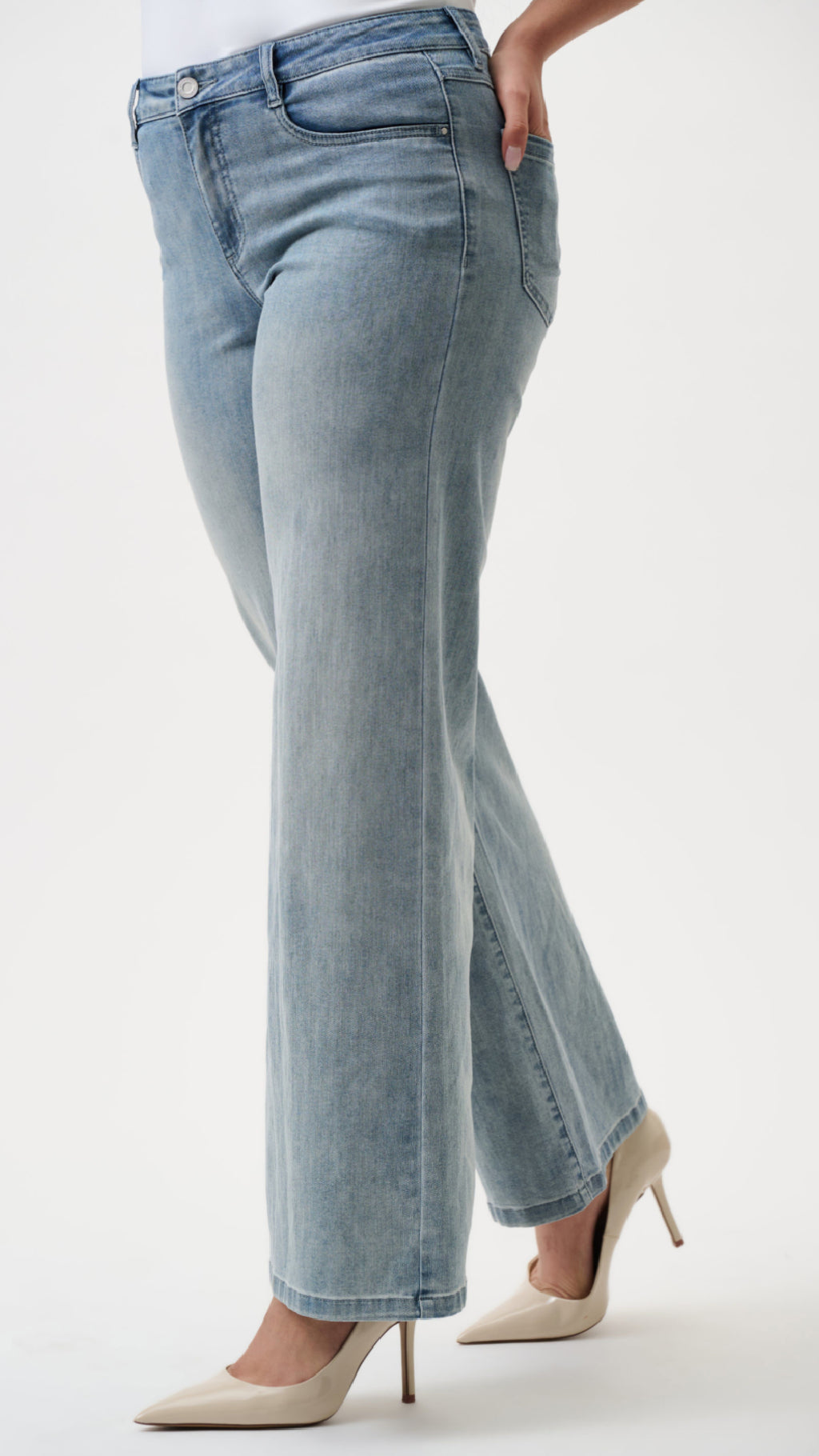 Joseph Ribkoff-Goldie/Classic Wide-Leg Stretch Jeans