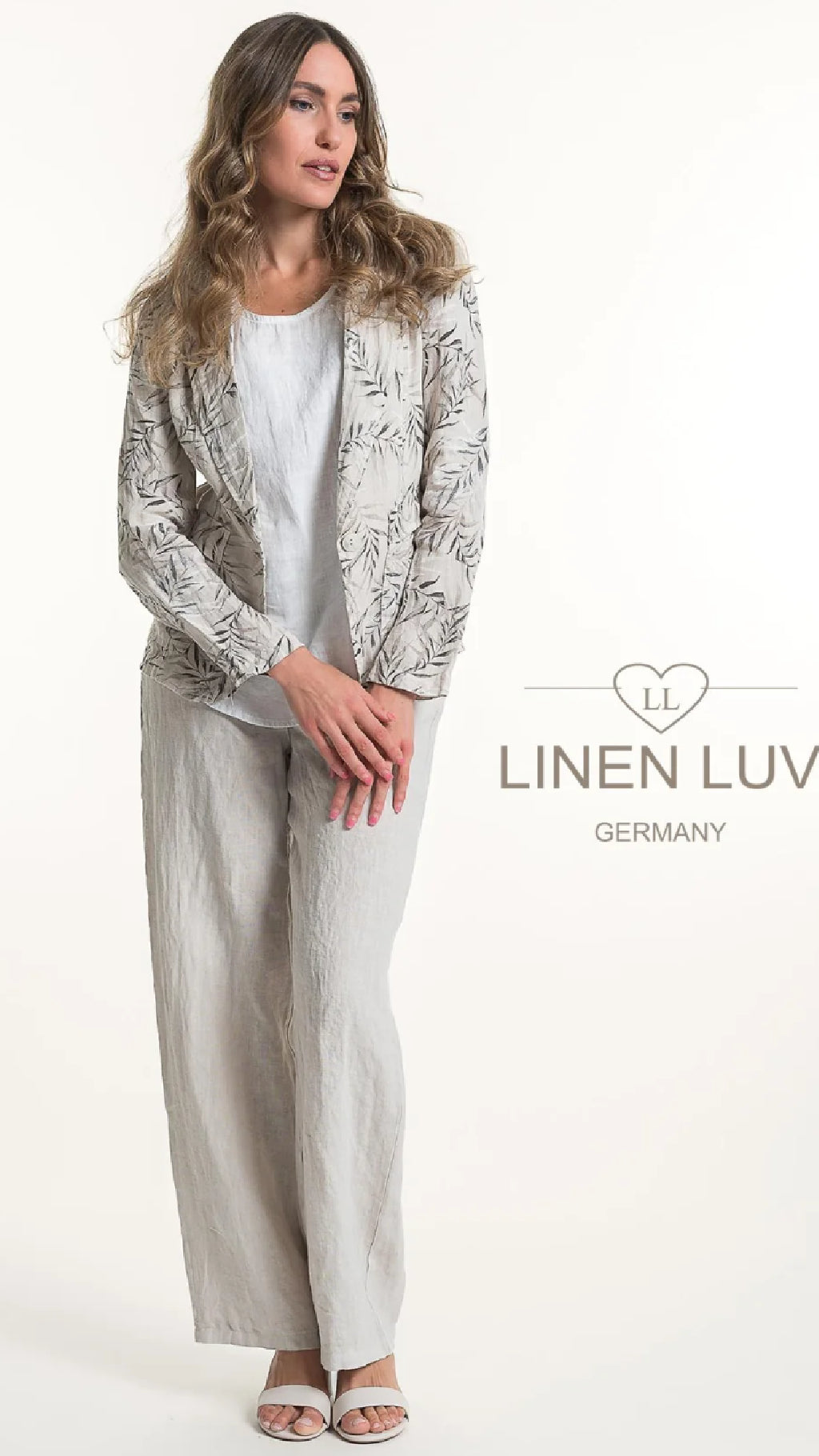 LINEN LUV Blazer-Print