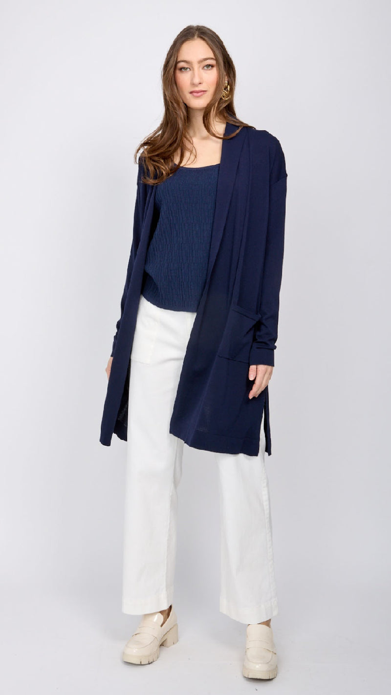 Drop Shoulder, Long Sleeve Cardigan