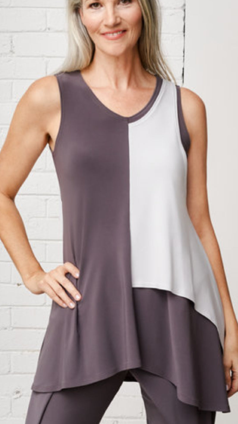 Sleeveless Matrix Flip Top (Sale)