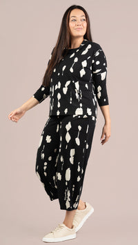 Narrow Lantern Pant-Cashew Splatter