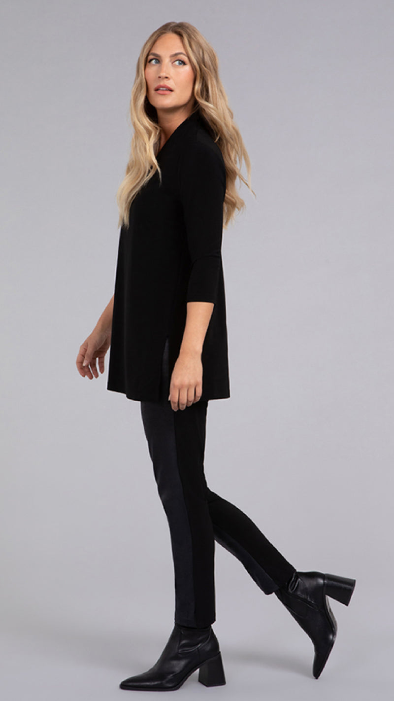 Deep V Tunic, 3/4 Sleeve (Selected Colours on Sale)