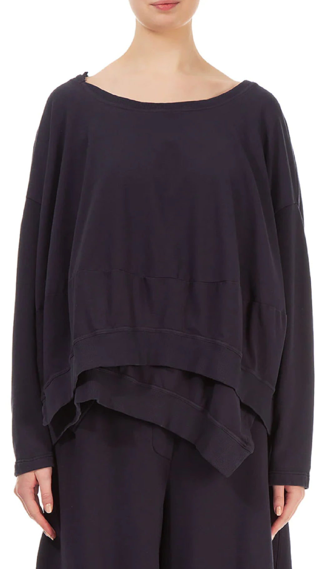 Loose Boxy Blue Cotton Jumper