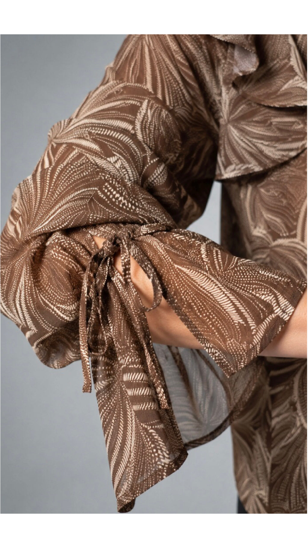 Double Ruffle V-Neck Woven Blouse