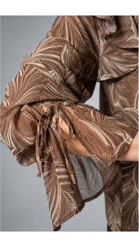 Double Ruffle V-Neck Woven Blouse