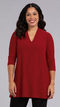 Deep V Tunic, 3/4 Sleeve (Sale)