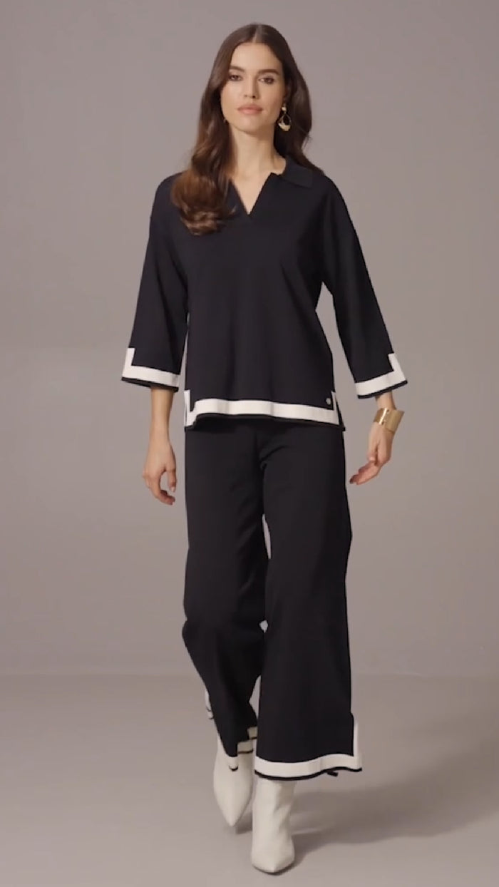 Joseph Ribkoff Sweater Knit Colour Block Top and Pant