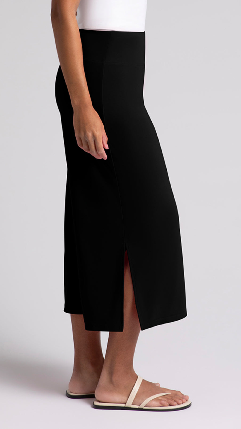 Side Slit Wide Capri