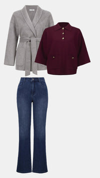 Joseph Ribkoff Wool Blend Belted Coat with Shawl Collar