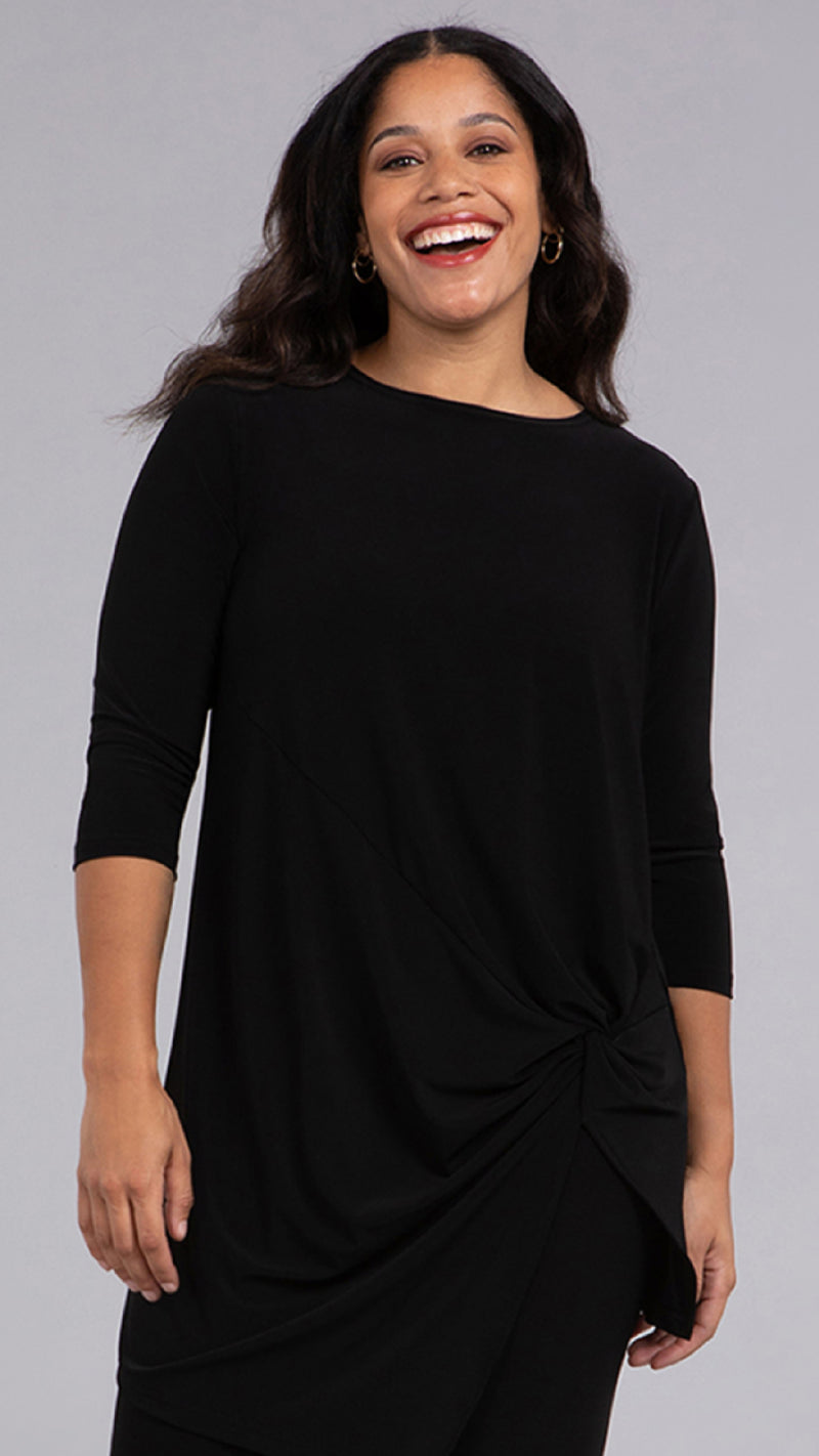 Side Twist Tunic, 3/4 Sleeve (Sale)