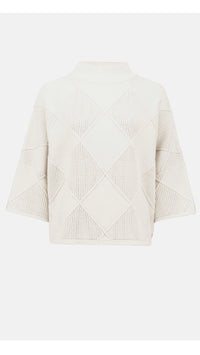 Joseph Ribkoff Textured Sweater Knit Mock Neck Pullover