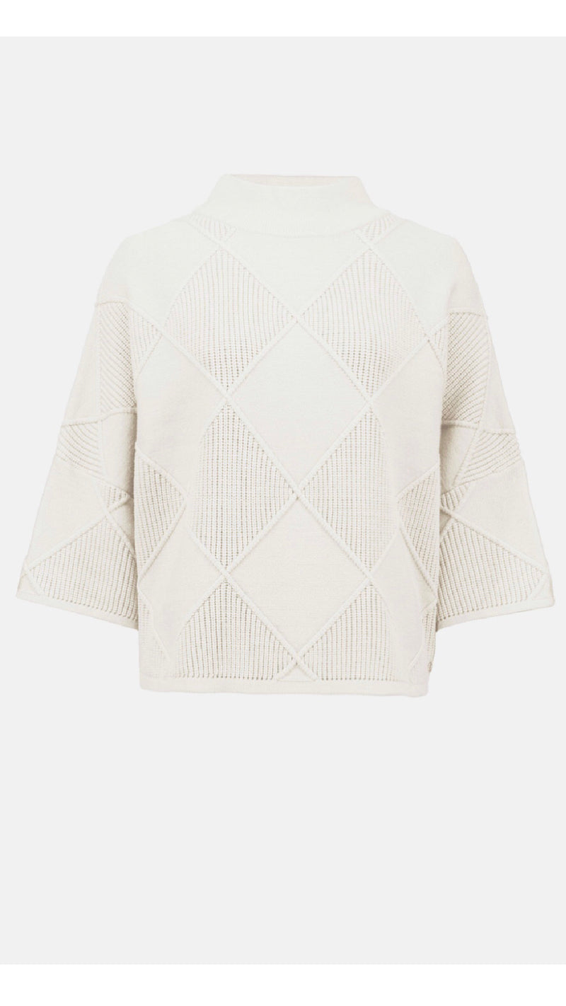 Joseph Ribkoff Textured Sweater Knit Mock Neck Pullover