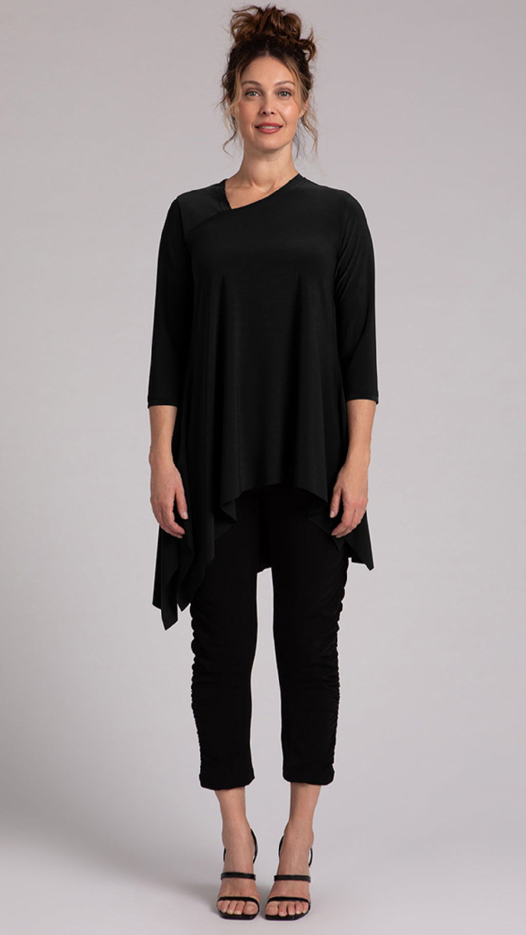 Flounce Boomerang Tunic, 3/4 Sleeve (Sale)