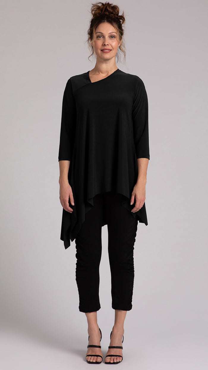 Flounce Boomerang Tunic, 3/4 Sleeve (Sale)