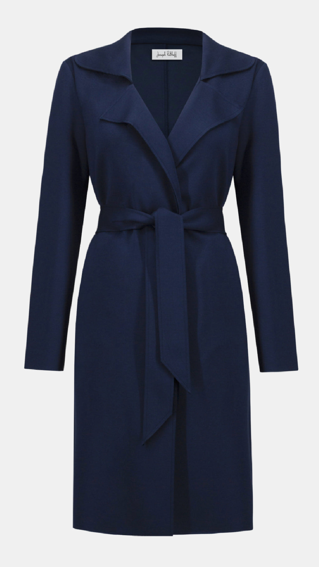 Joseph Ribkoff Scuba Jersey Straight  Coat with Sash (New Spring)