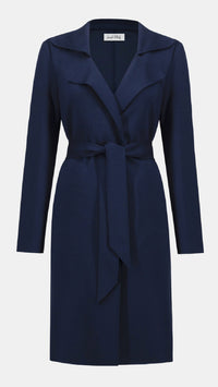 Joseph Ribkoff Scuba Jersey Straight  Coat with Sash (New Spring)