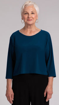 Go To Cropped T, 3/4 Sleeve-Solids (Sale)