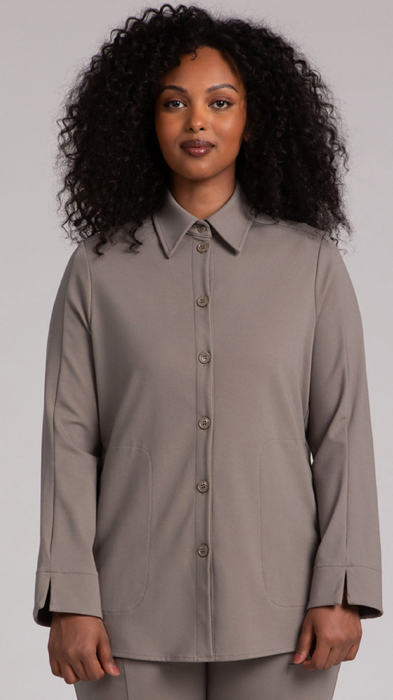 Hepburn Shacket, LT WT Ponte (Sale)