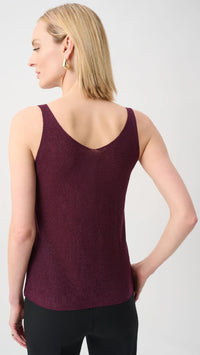 Joseph Ribkoff Metallic Knitted Camisole with Rhinestones